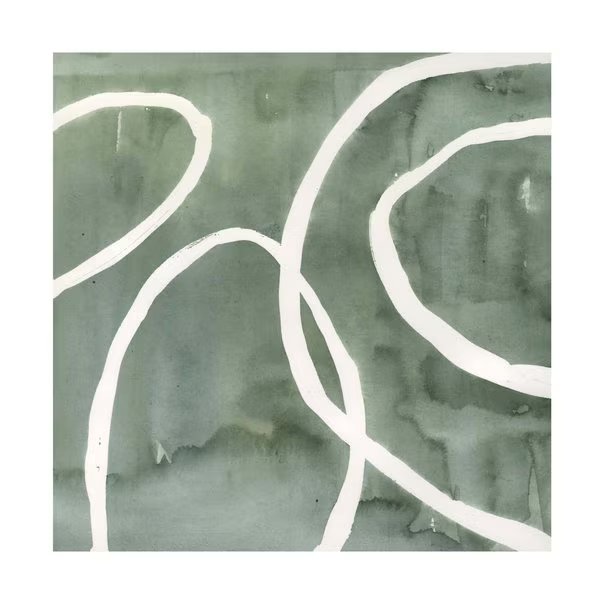 Annie Warren 'Moss Swirl I' Canvas Art, 24x24, Trademark Fine Art, Mfr#: WAG17787-C2424GG